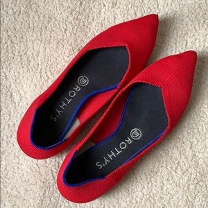 Red Pointed Rothy’s 8.5